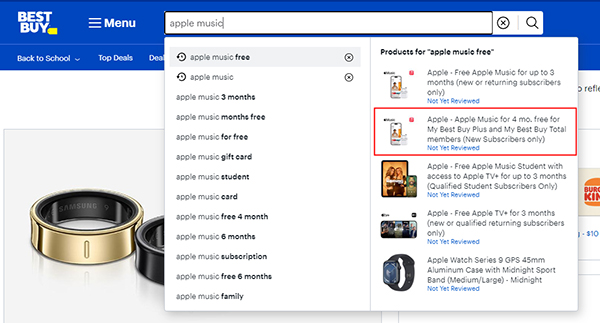 free 4 month apple music best buy