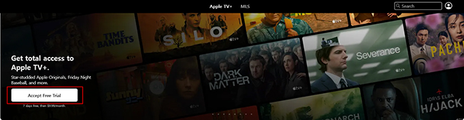 accept apple tv free trial