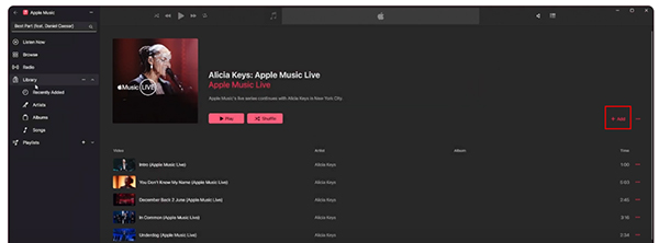 add apple music to library pc