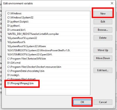 add ffmpeg to system path