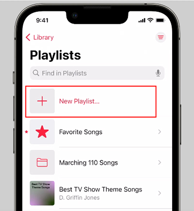 create new apple music playlist