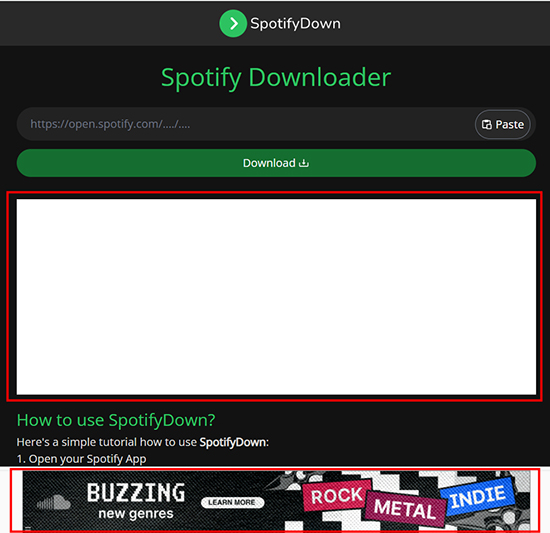 ads on spotifydown com