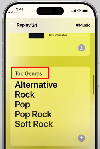 apple music replay top genres