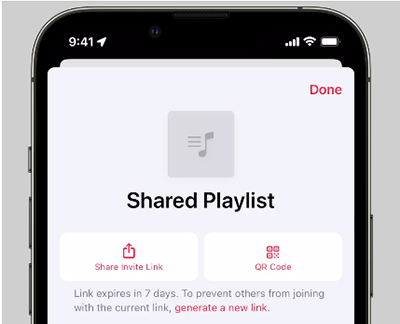 apple music shared playlist