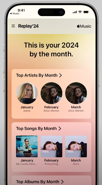 apple music year recap by month