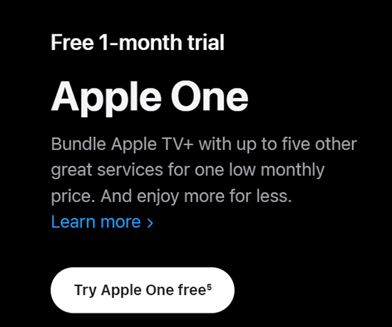 apple tv plus free apple one