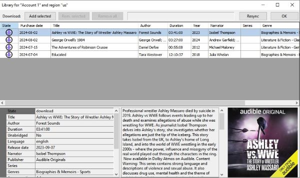 audible books library in book lib connect