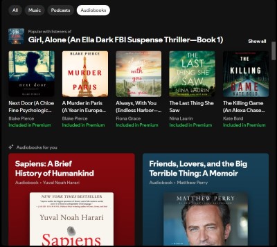 audiobooks in spotify