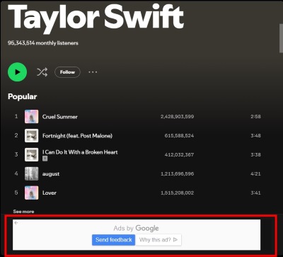 banner ads on spotify