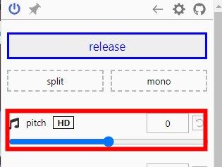 change pitch of song with global speed