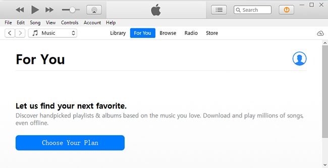 choose apple music plan pc