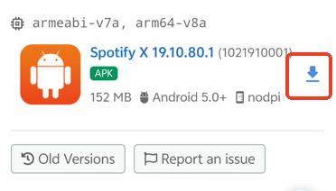 click on the download button to download spotify x apk