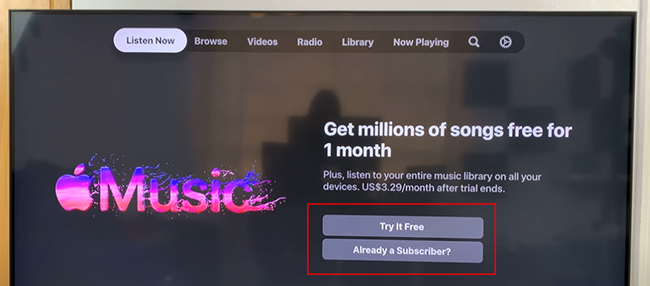 connect apple music to samsung tv