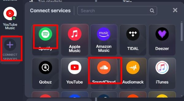 connect spotify and soundcloud on soundiiz