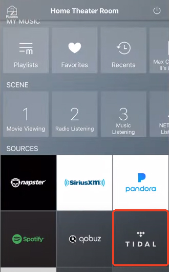 connect tidal to yamaha musiccast