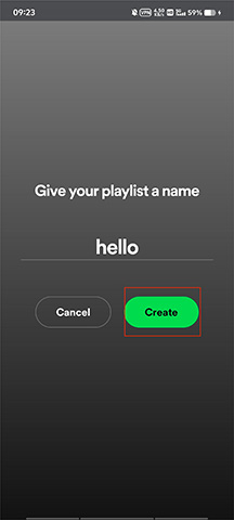 Create the Spotify playlist