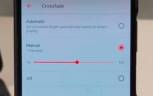 turn on crossfade apple music android