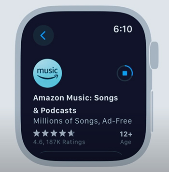 download amazon music app on apple watch