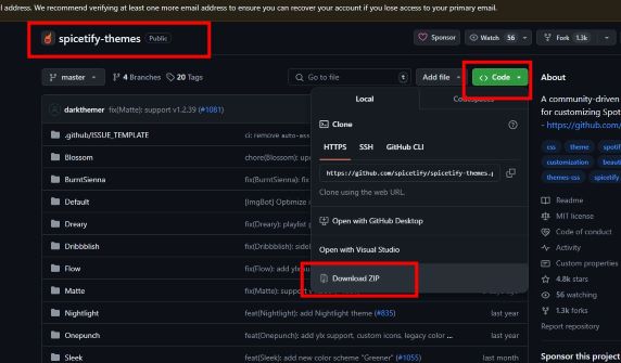 Download Spicetify themes