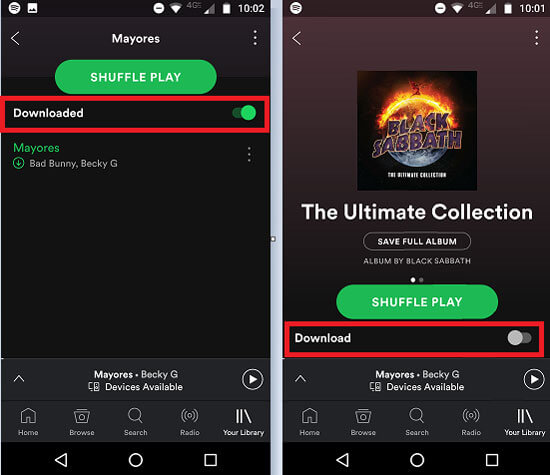 how to use offline spotify