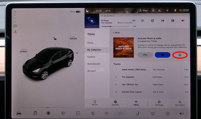 download tidal music to tesla storage