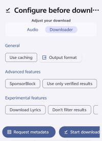 downloader section in spowlo