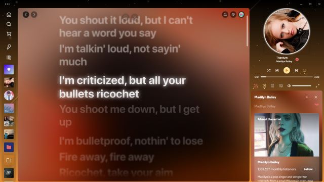 dynamic lyrics background of beautiful lyrics