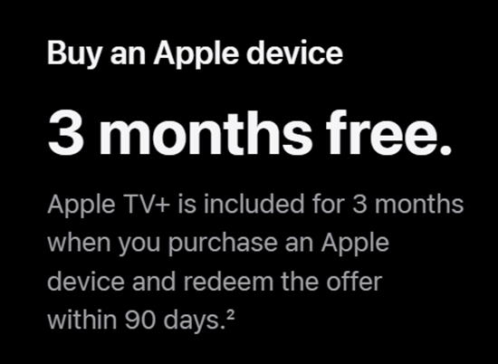 free apple tv buying apple device