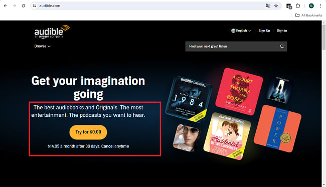 purchase audiobooks using audible free credit