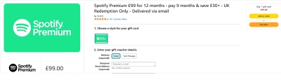 get spotify free trial 3 months from amazon