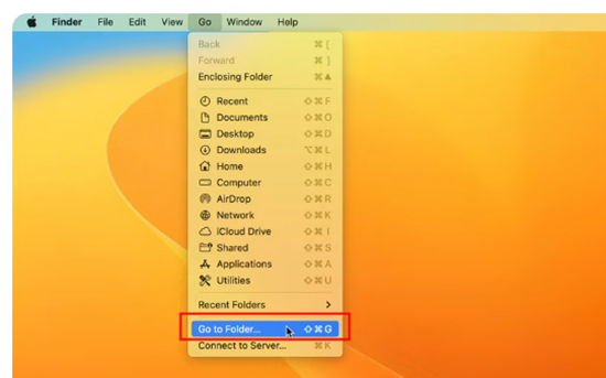 go to folder mac