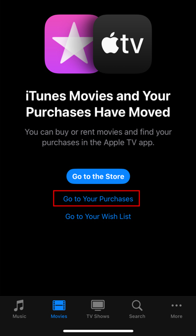 go to your itunes purchases iphone