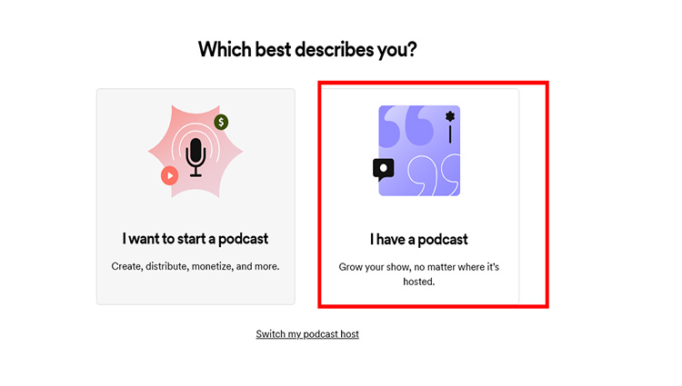 start with existing podcast