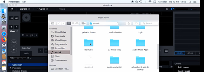 import apple music folder to rekordbox