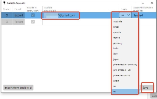 input login information in libation