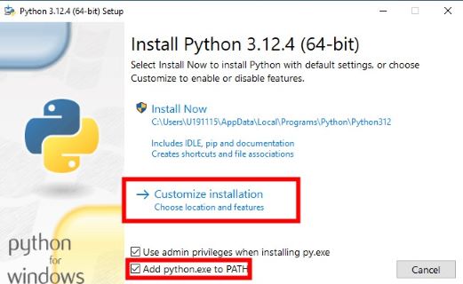 install python Windows