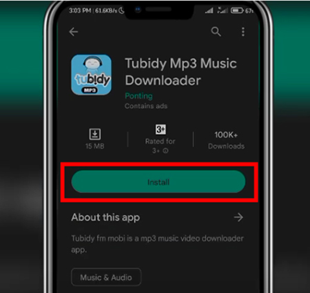 install tubidy mp3 music downloader