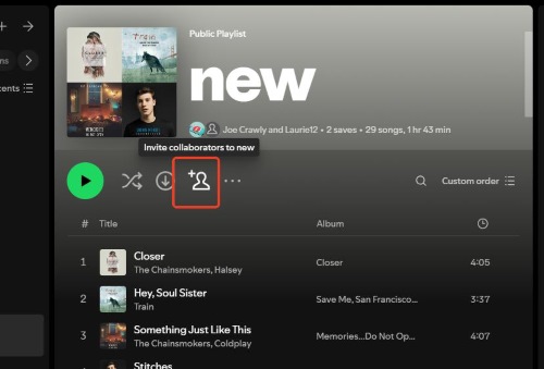 invite collaborators to edit playlists in spotify