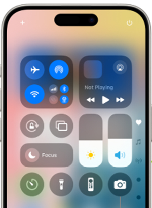 increase iphone volume on control center