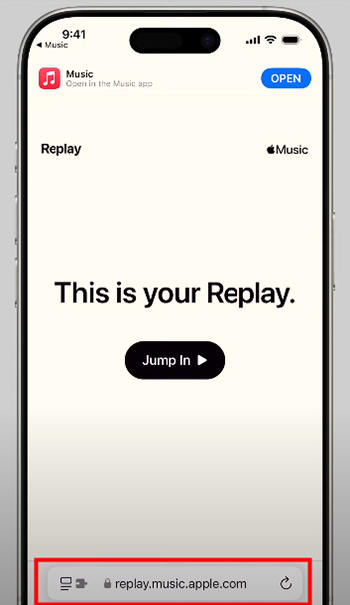 jump in apple music replay on web player