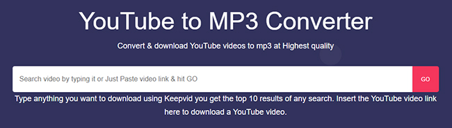 keepvid youtube to mp3 converter