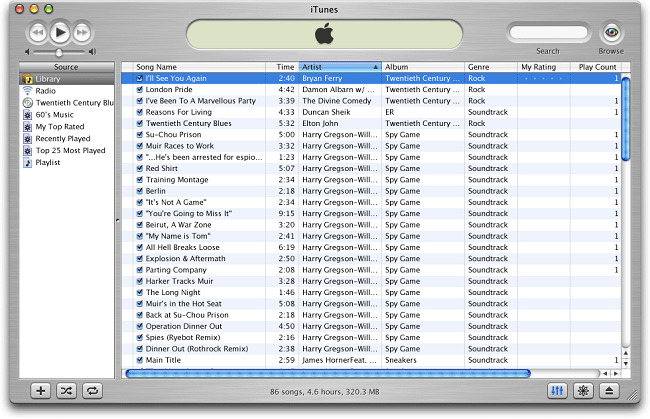 itunes key features