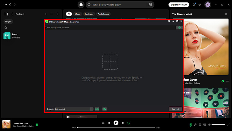 DRmare Music Converter launch screenshot