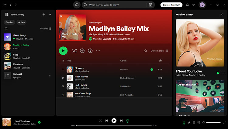 Launch Spotify app on desktop