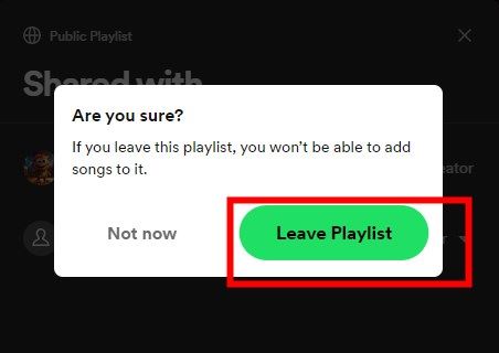 Leave playlist anyway on desktop
