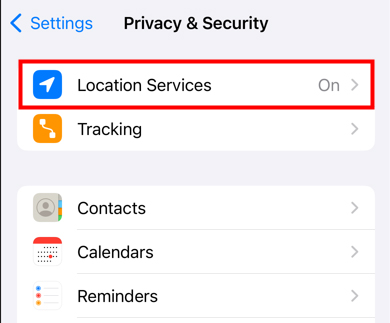 turn off location services on iphone