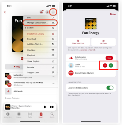 manager collaboration on apple music