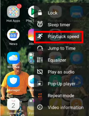 playback speed on vlc player