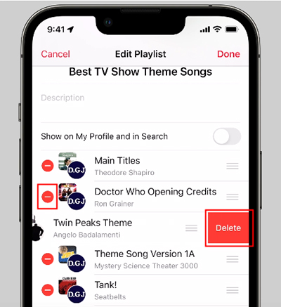 remove songs from apple music collaborative playlist