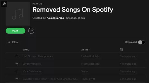 Saved Spotify Songs Appear unsaved in Albums and i - The